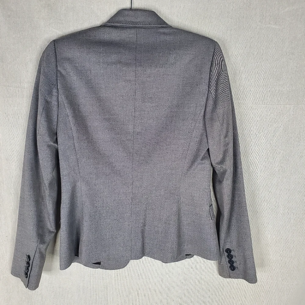 ♤♤ Elie Tahari for Nordstrom Gray Single Button Lined Blazer Size 6